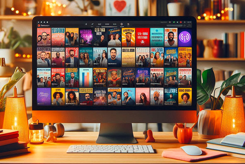 Podcast Auswahlbildschirm